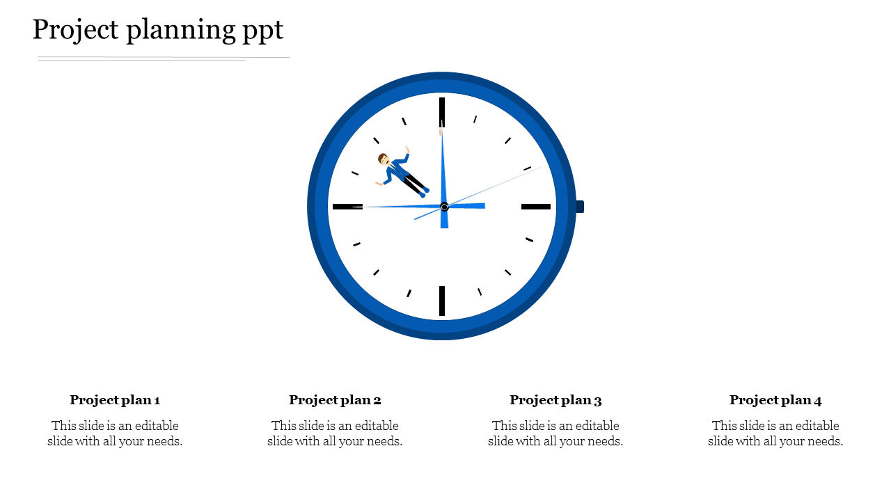 project planning ppt-Blue